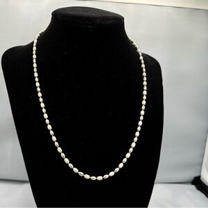 Elegant Sterling Silver Pearl Necklace